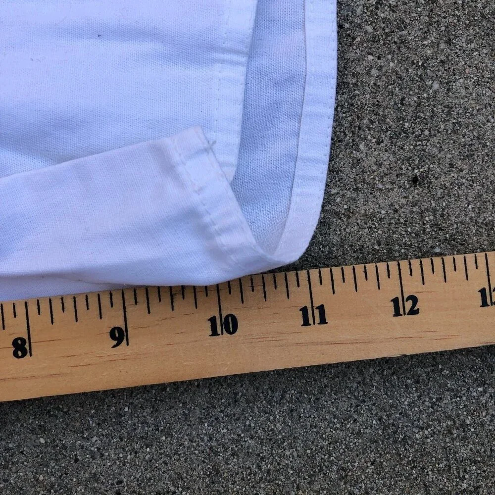 Vintage Y2K HANG TEN Shorts LARGE Men's Long White Black Elastic Waist​